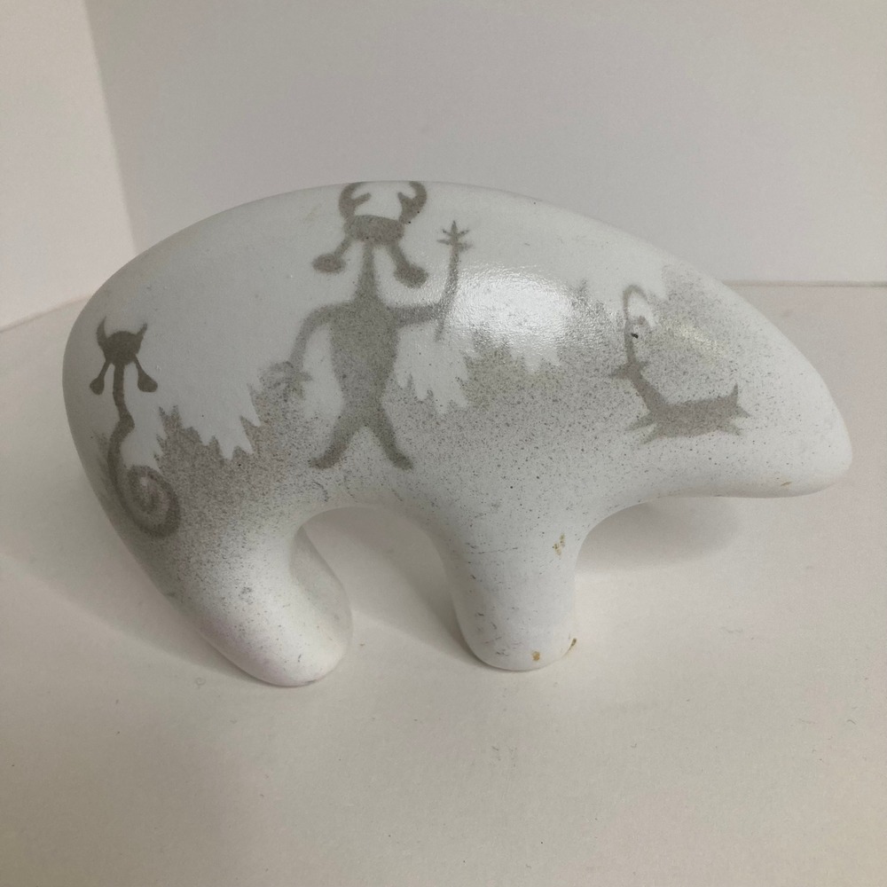 Cedar Mesa‎ Ceramic Figurine White Tree Design Small Decorative Accent